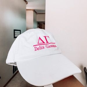 Delta Gamma White Baseball Cap